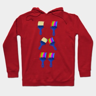 Brush spreading its colors Hoodie